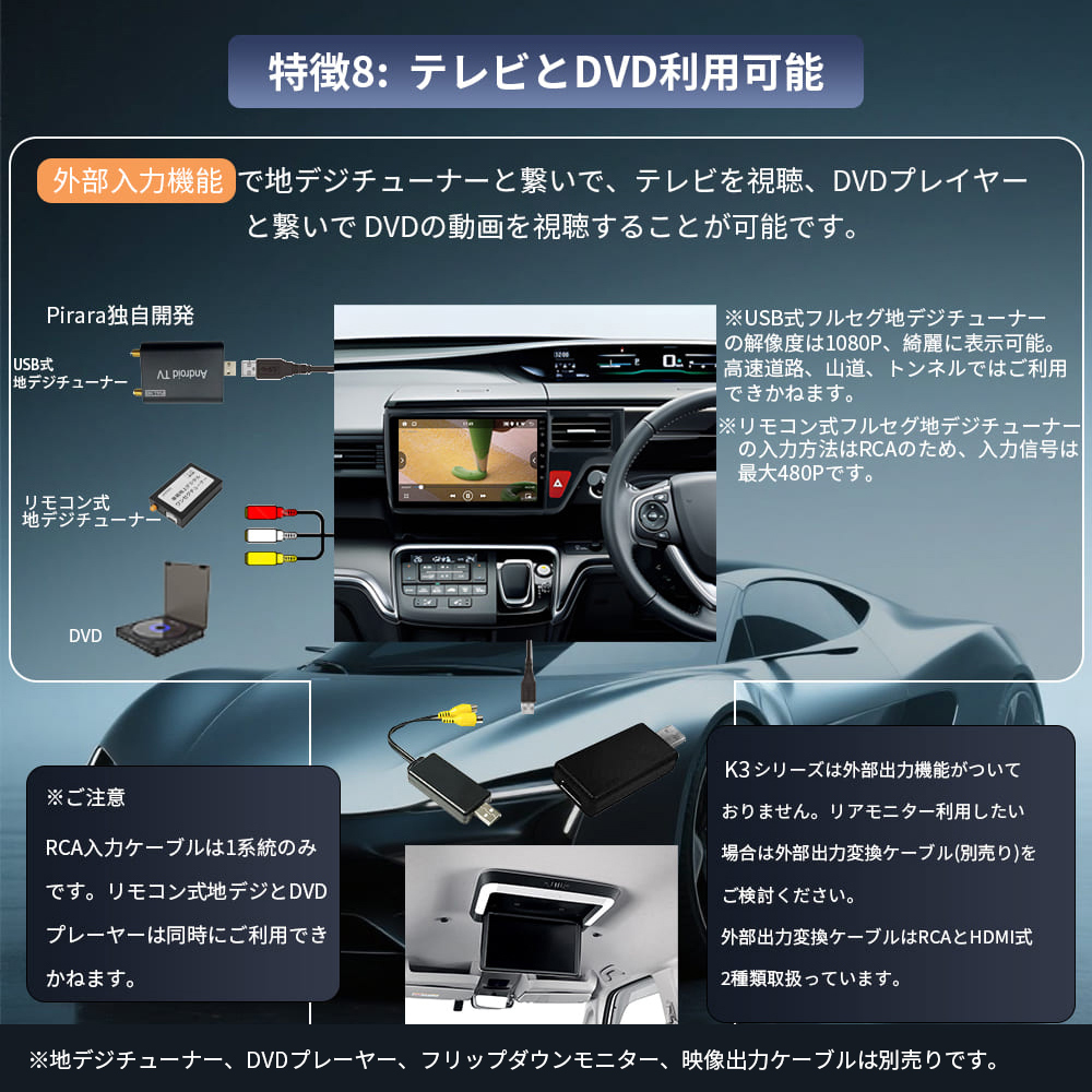 一体式androidカーナビ PC-N09K4L 画像 7