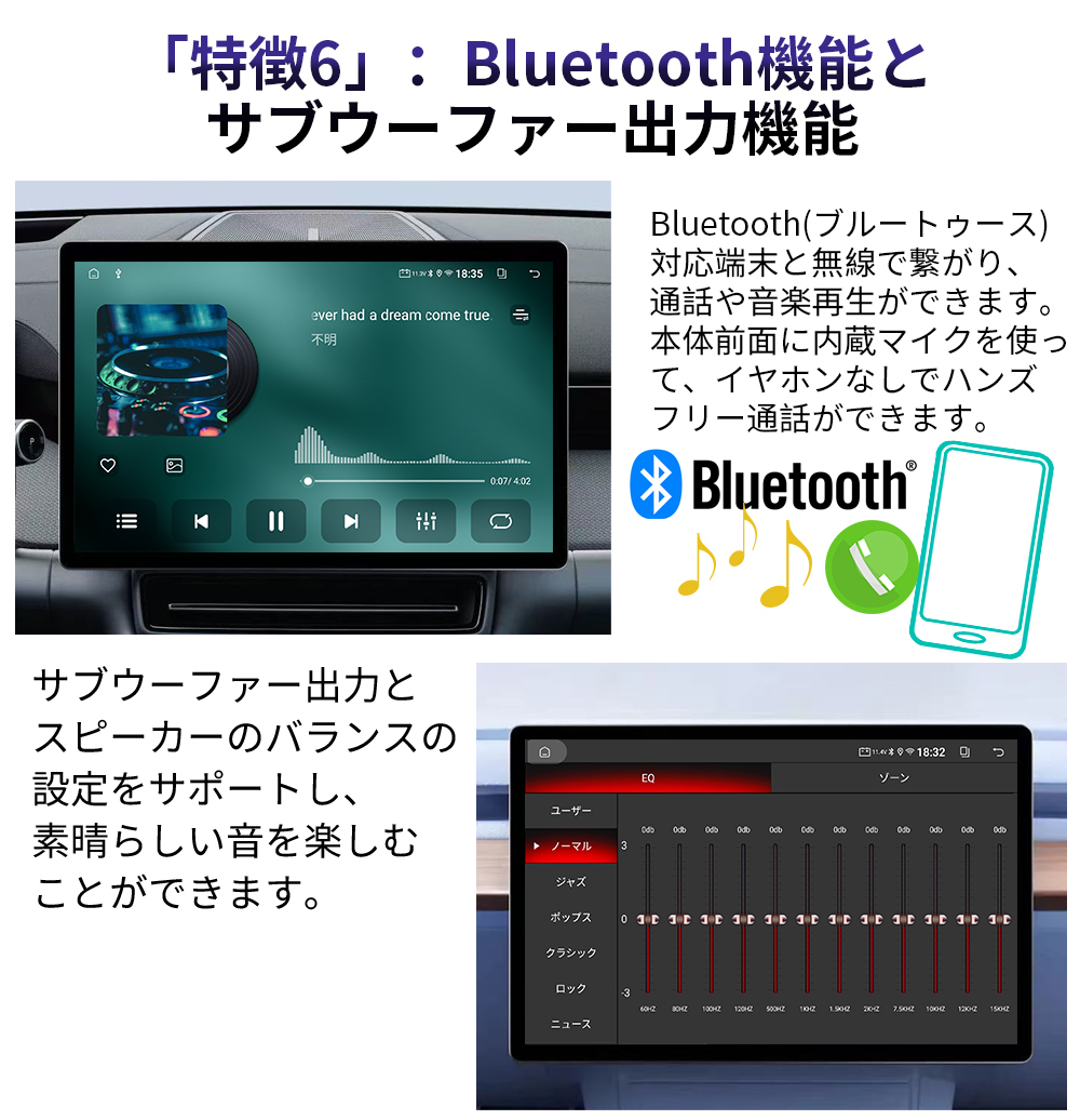 11.5型2DIN回転Androidカーナビ PC-N71K4L 画像 6